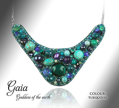 Beaded Jewellery, Gaia, Turquoise, by Alison Nash