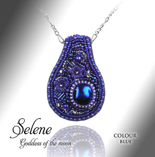 Beaded Jewellery, Selene, Blue, by Alison Nash